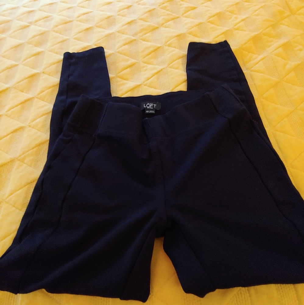 Loft xsp black leggings with tuxedo side seams